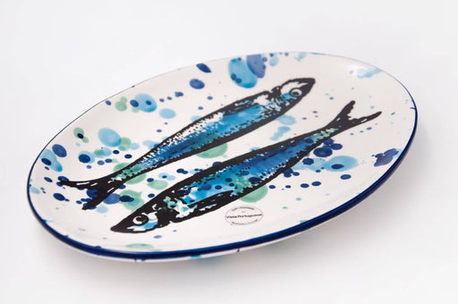 Fisch Platte Oval mit Fisch Motiv 