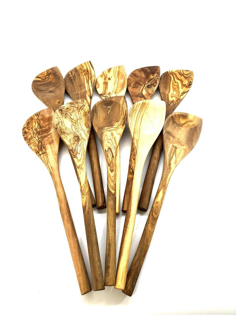 Kochlöffel mit Ecke Olivenholz