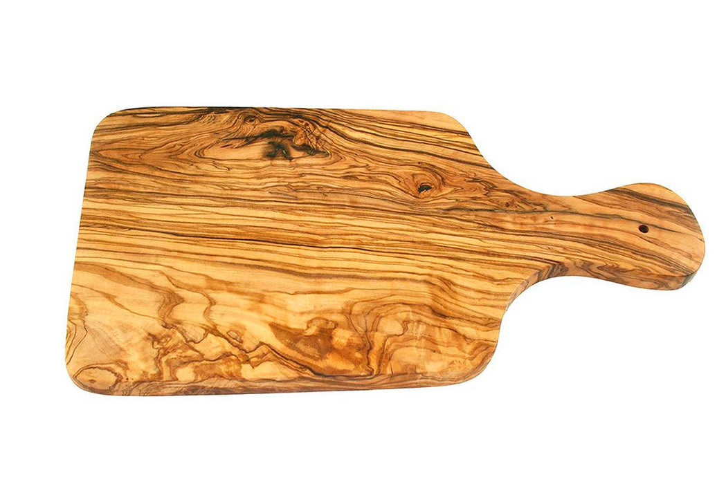 Frühstücksbrett Olivenholz 27cm mit Griff