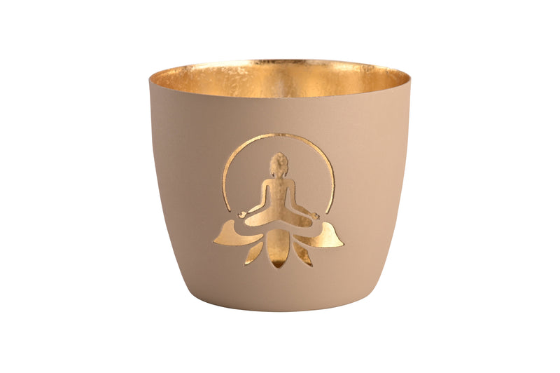 Giftcompany Windlicht Madras mit Spruch – H 8,5 cm, D 10 cm