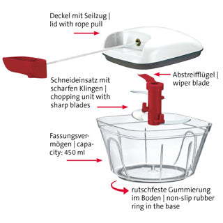 Westmark Multi-Schneider mit Seilzug, 450 ml