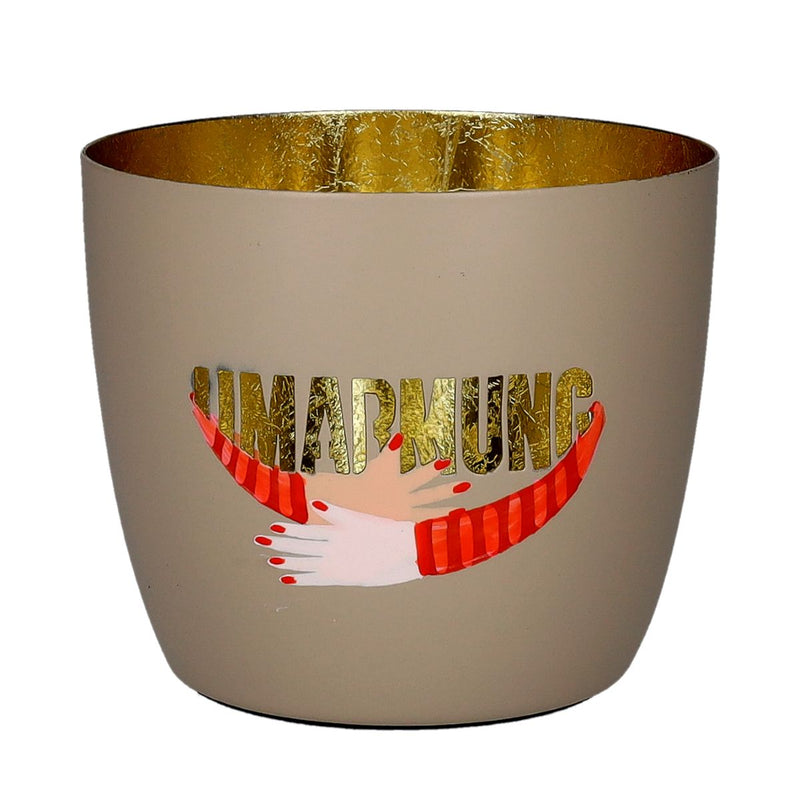 Giftcompany Windlicht Madras mit Spruch – H 8,5 cm, D 10 cm