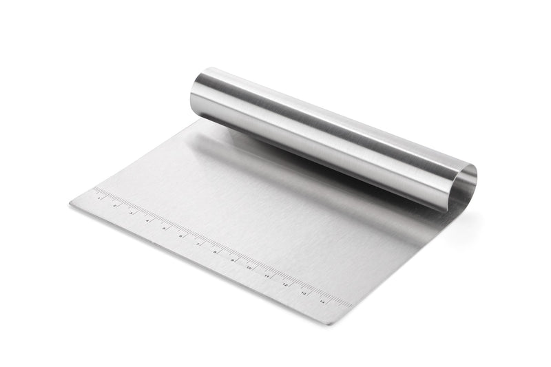 Teigschaber aus Edelstahl - Präzise Teigkarte mit Skala 15cm