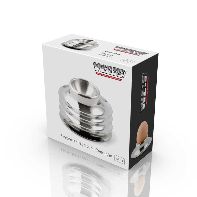 Eierbecher aus Edelstahl - Set 4