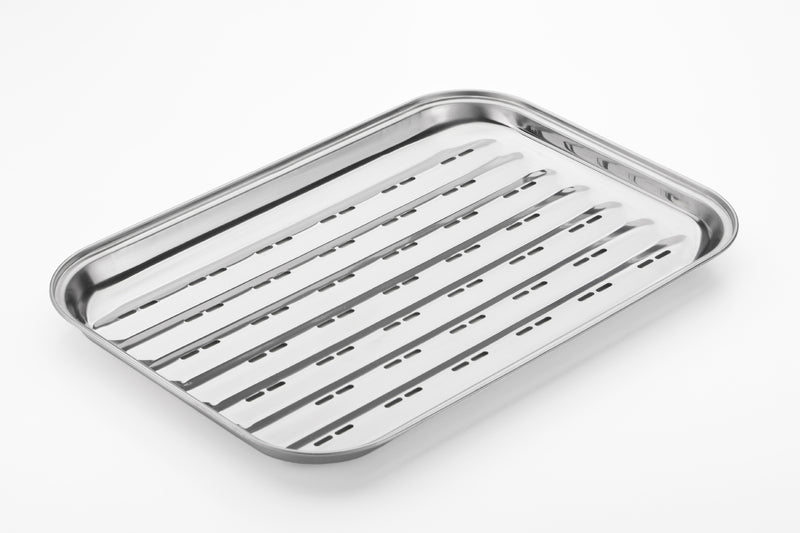 Grillschale aus Edelstahl 34,5 x 24cm