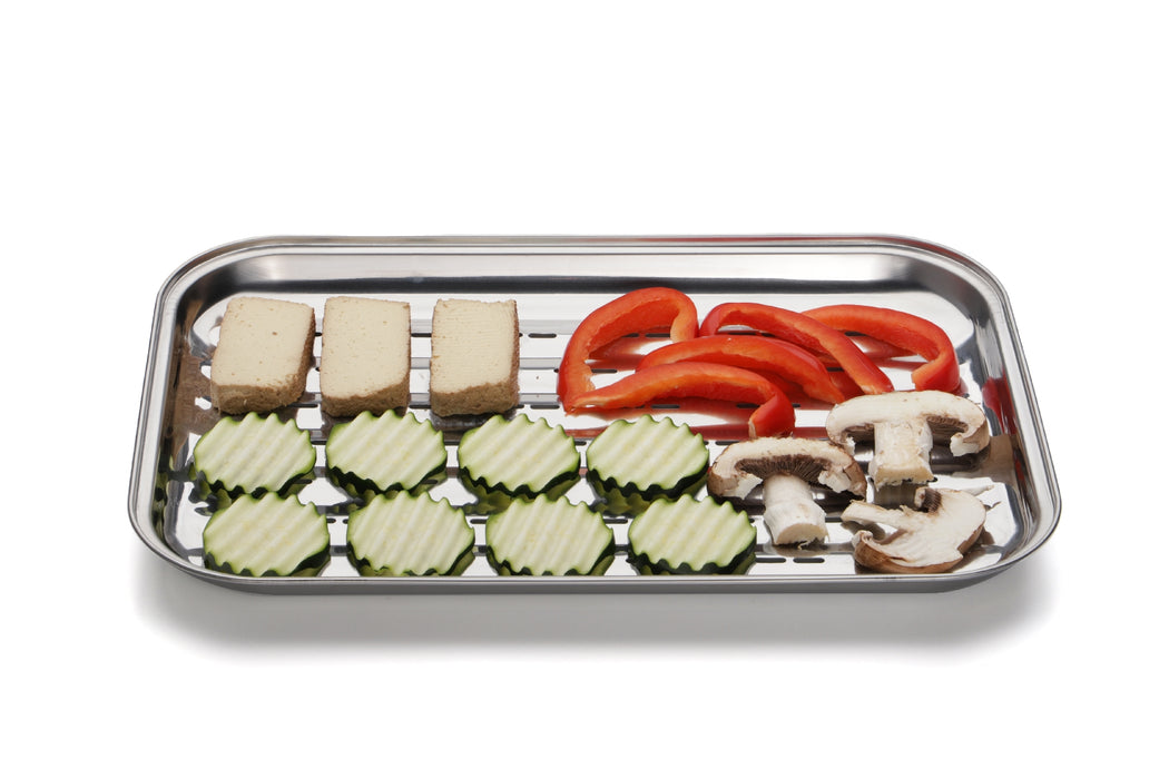 Grillschale aus Edelstahl 34,5 x 24cm