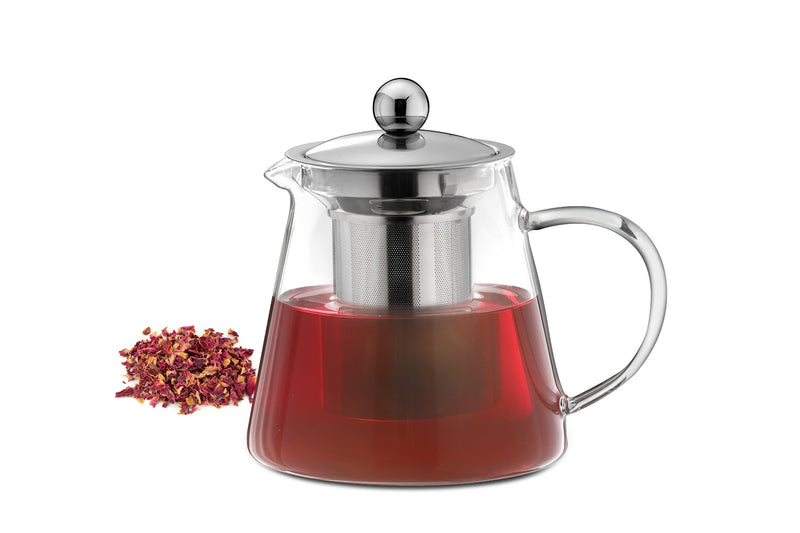 Borosilicate glass teapot with tea filter