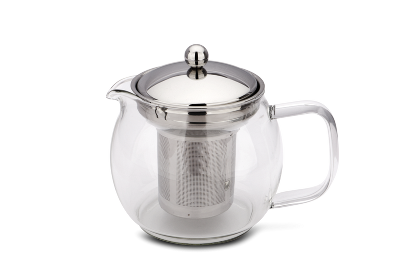 Teekanne aus Borosilikatglas mit Teefilter