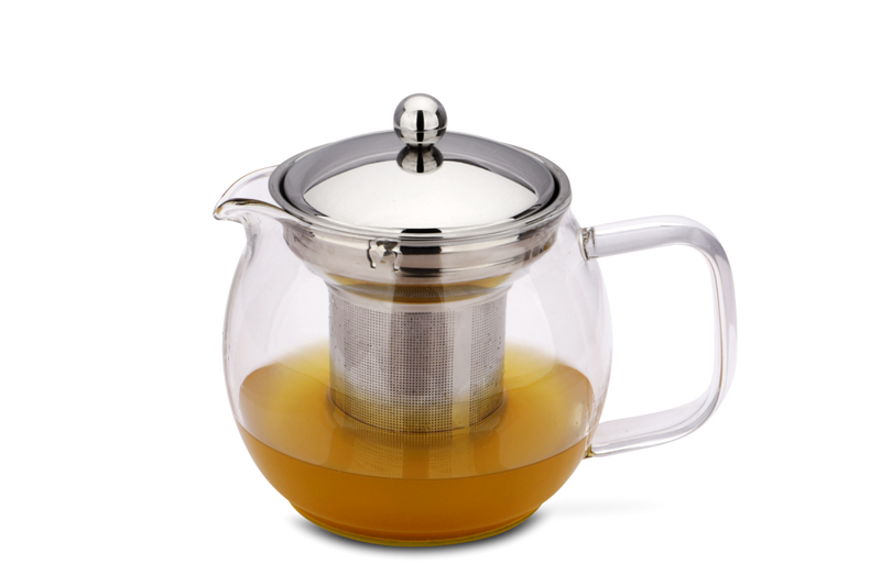 Teekanne aus Borosilikatglas mit Teefilter