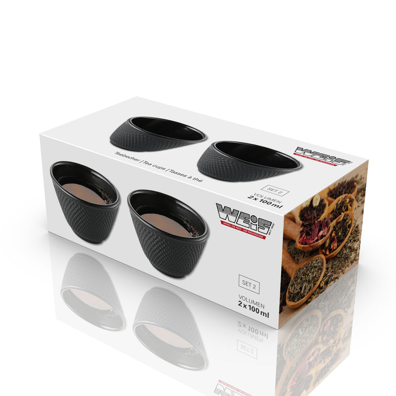Becher Set 2 x 100 ml Gusseisen