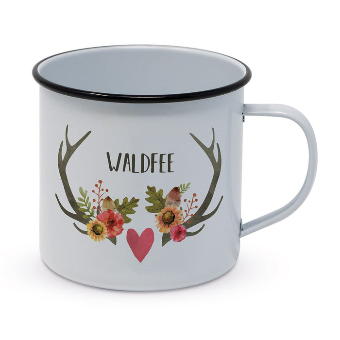 PPD metal cup Happy Metal Mug Forest Fairy