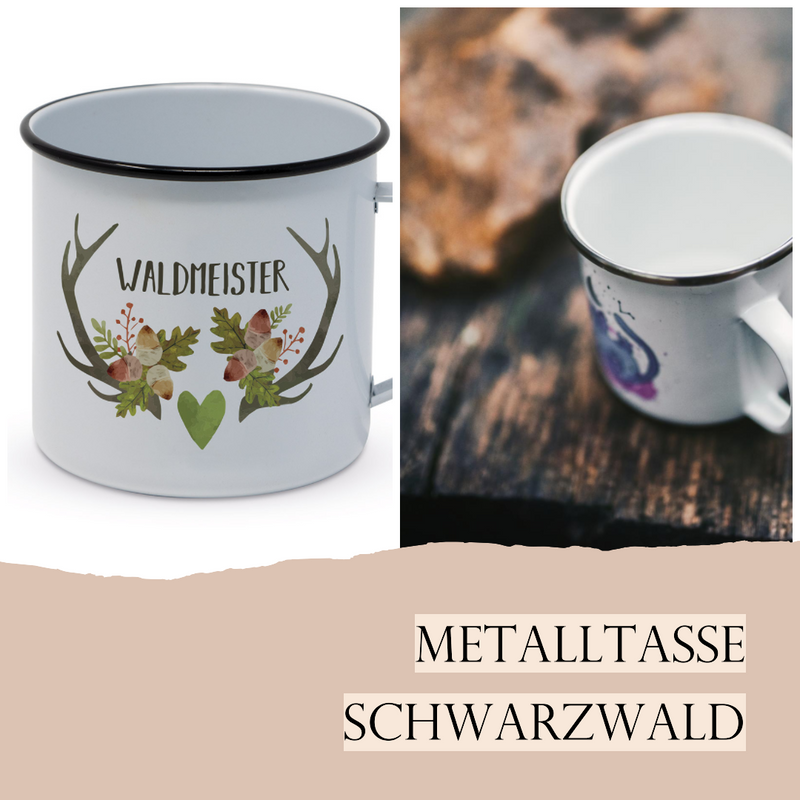 PPD metal cup Happy Metal Mug Woodruff