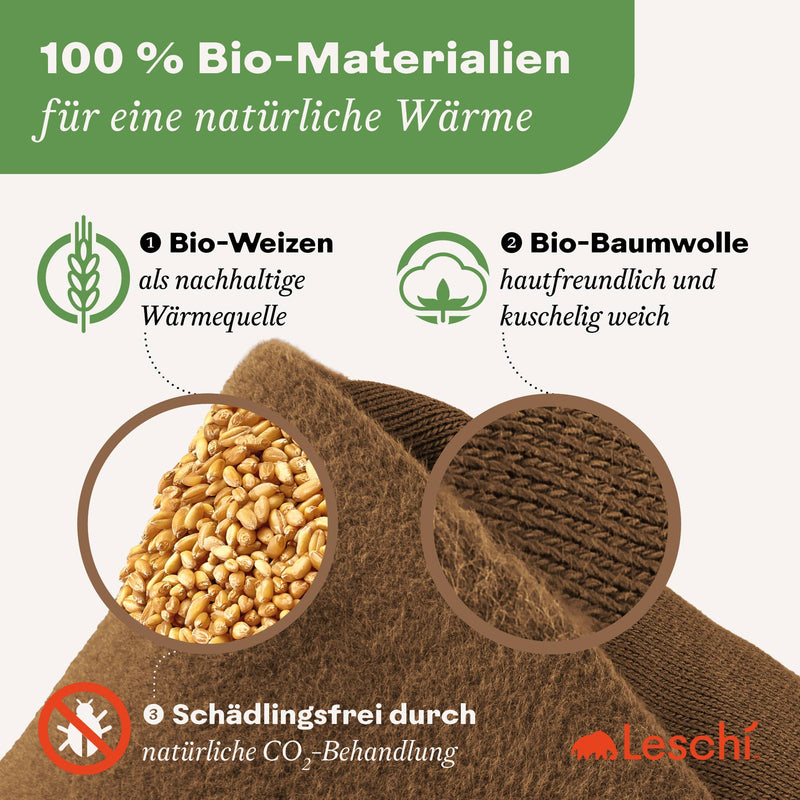 Leschi Körnerkissen für Mikrowelle, Wärmekissen Nacken-Dackel