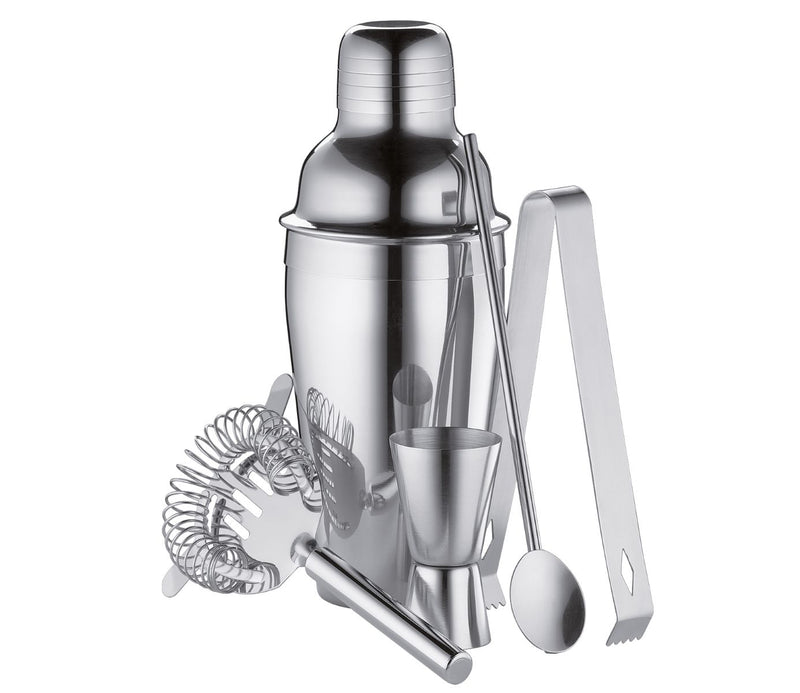 Cilio Bar Set CLASSIC 5-teilig - Cocktailshaker Set aus poliertem Edelstahl