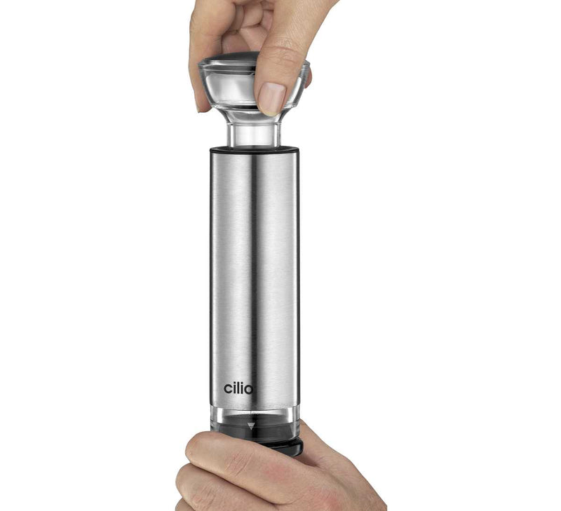 Cilio wine pump Campania with 4 stoppers