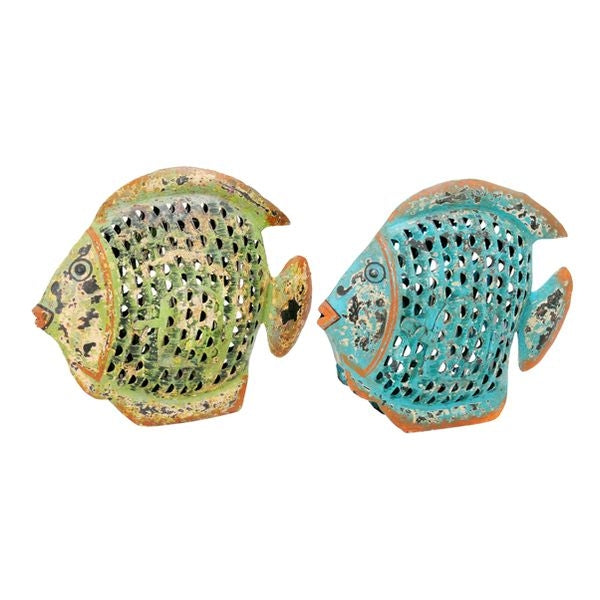 Deko Fisch aus Metall Serie Kanu