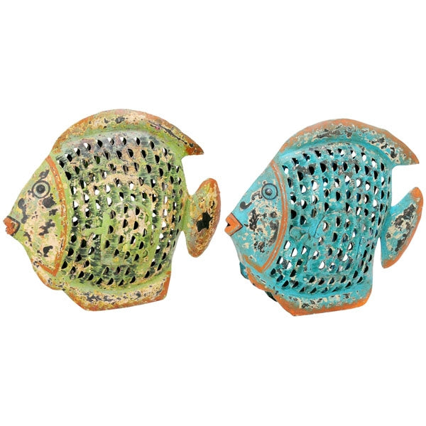 Deko Fisch aus Metall Serie Kanu