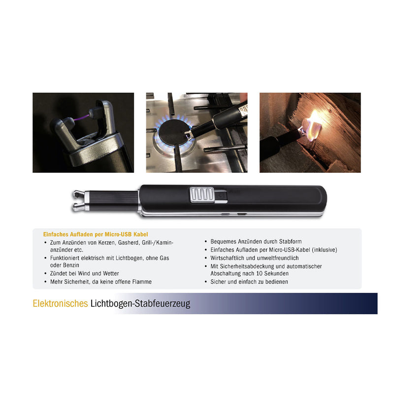 TFA Elektronisches Lichtbogen-Stabfeuerzeug