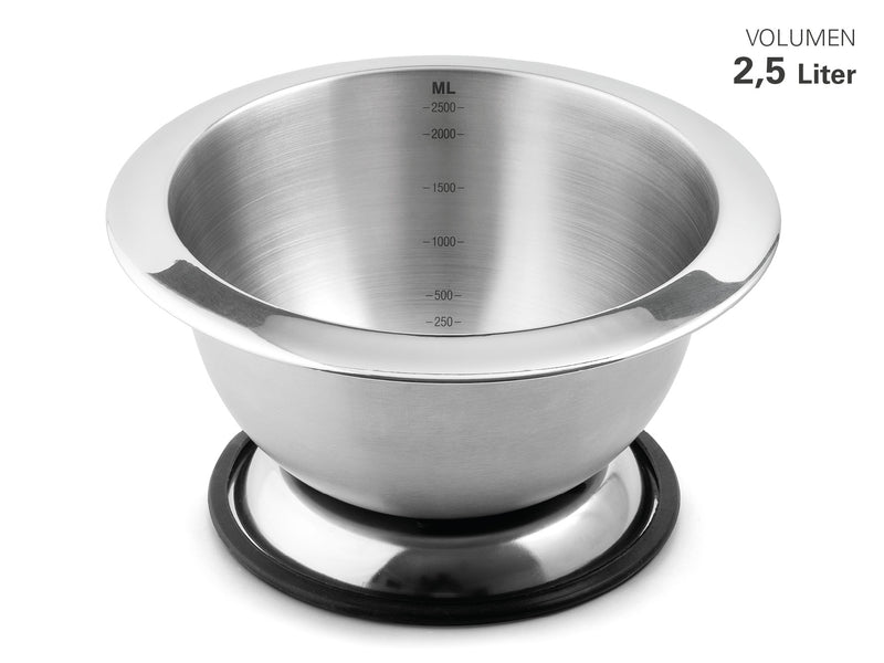 Rührschüssel aus Edelstahl mit Stellring, 26cm
