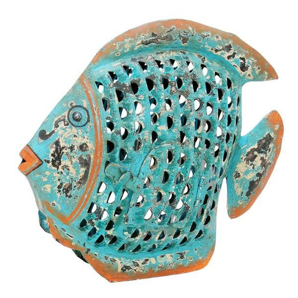 Deko Fisch aus Metall Serie Kanu