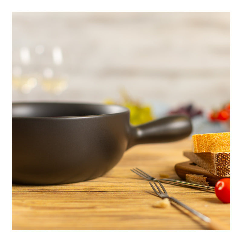 Kuhn Rikon Caquelon Classic schwarz matt Ø 23 cm