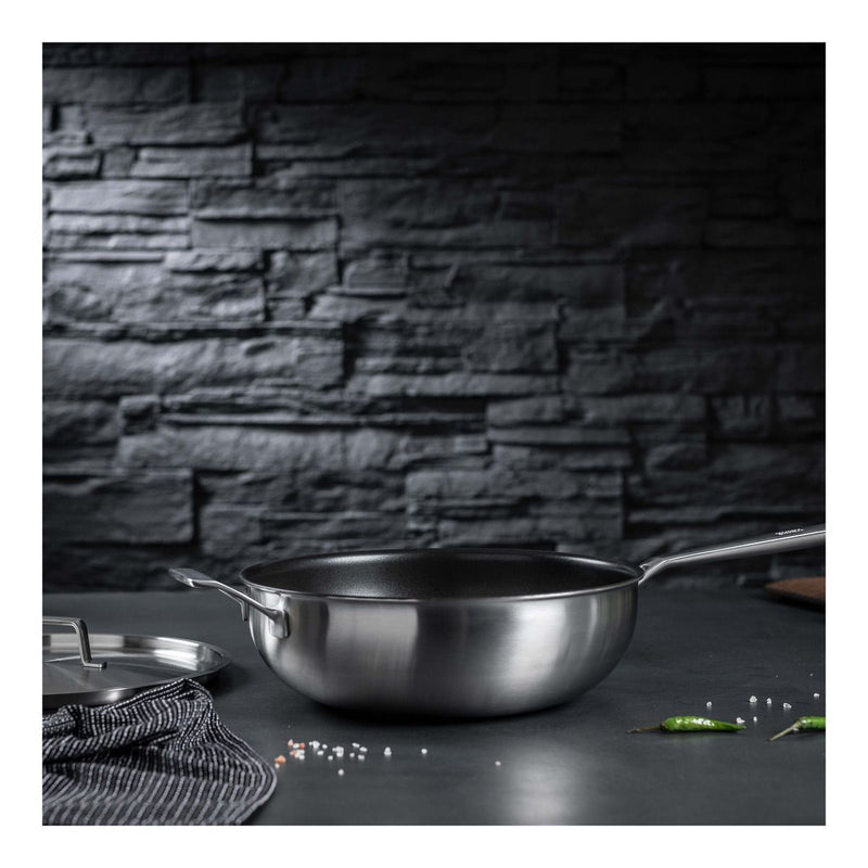 Kuhn Rikon Culinary Fiveply Wok mit Deckel 28cm