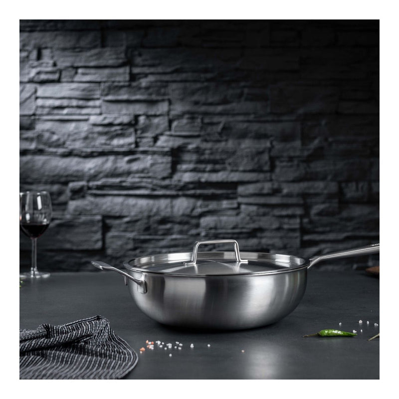 Kuhn Rikon Culinary Fiveply Wok mit Deckel 28cm