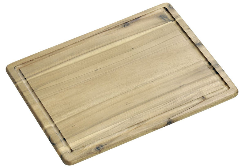 Chefs & Co Schneidbrett Akazienholz mit Saftrille 38x28x1,5cm