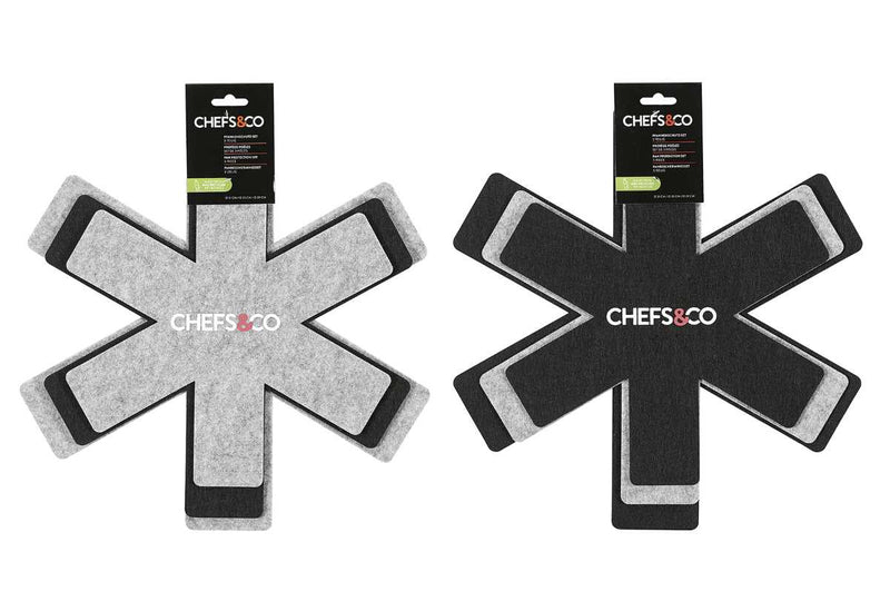 Chefs & Co Pfannenschutz Recycling-Filz 3er Satz