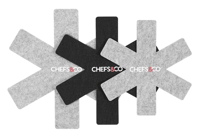 Chefs & Co Pfannenschutz Recycling-Filz 3er Satz