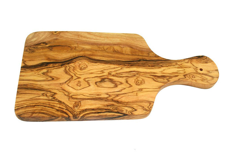 Frühstücksbrett 30 cm mit Griff aus Olivenholz