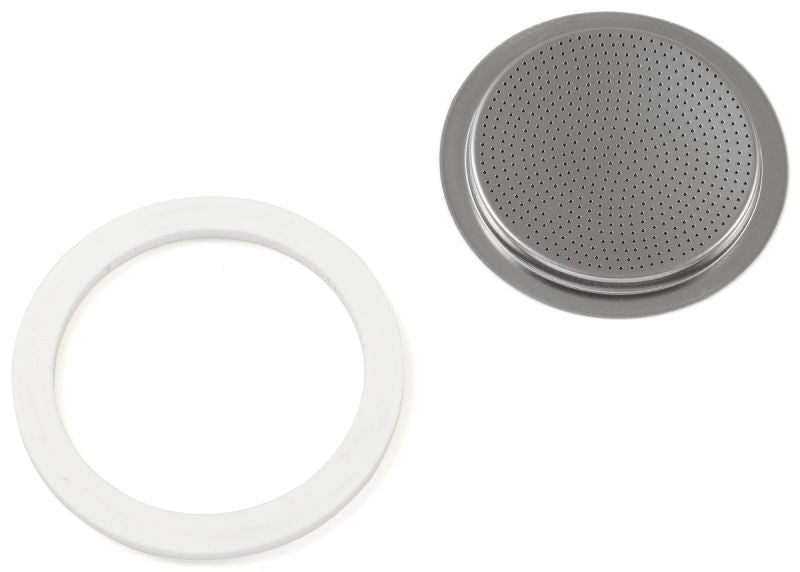 Bialetti 1 Dichtungsring + 1 Filtersieb für Edelstahl Espressokocher