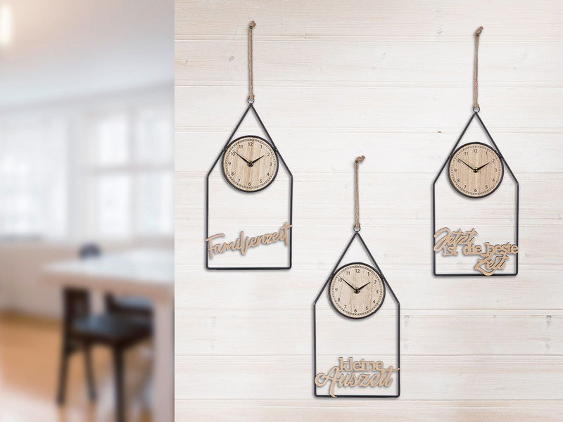 Gilde Wall Clock House "Time" Metal 36cm