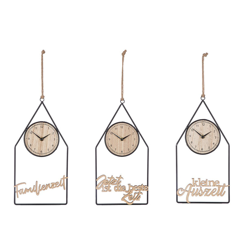 Gilde Wall Clock House "Time" Metal 36cm