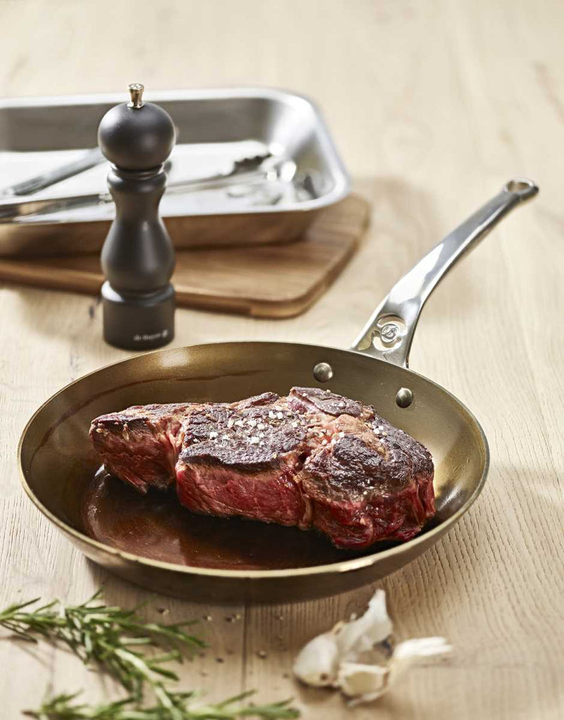 de Buyer Eisenpfanne Mineral B Pro mit Edelstahlgriff