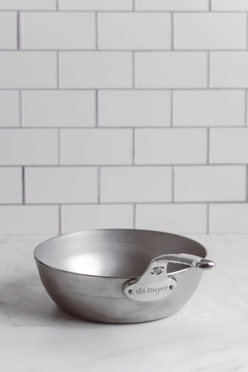 de Buyer Eisenpfanne/Sauteuse Mineral B Pro mit Edelstahlgriff 28cm