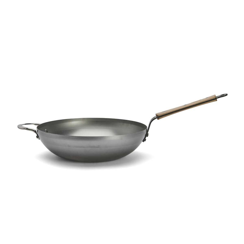 de Buyer Eisen konischer Wok Mineral B Bois mit Holzgriff