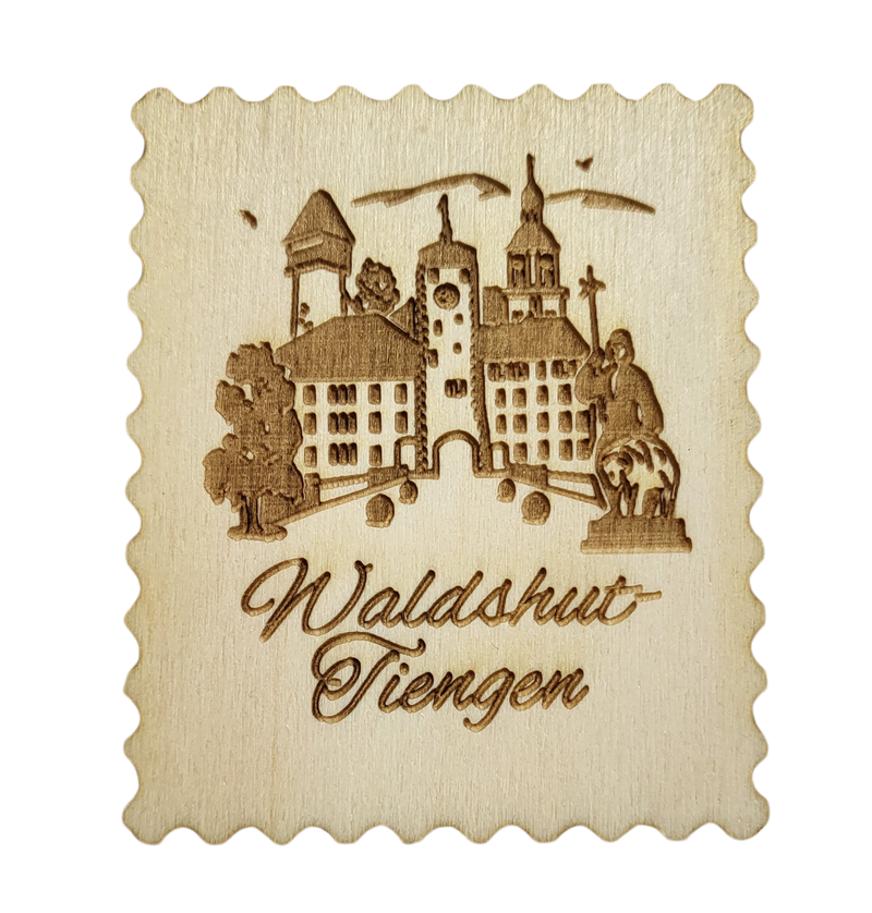 Fridge magnet Waldshut-Tiengen, 6.8 x 8.2 x 0.3 cm, poplar