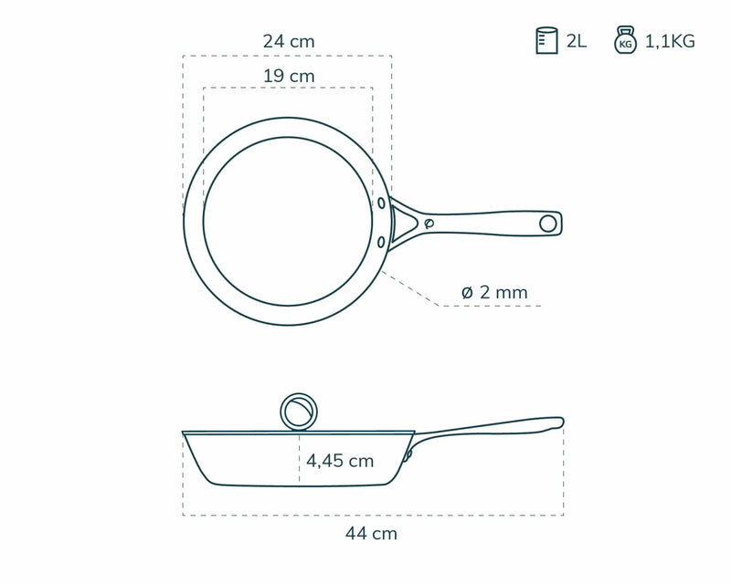 Olavson Kupferkernpfanne 24cm