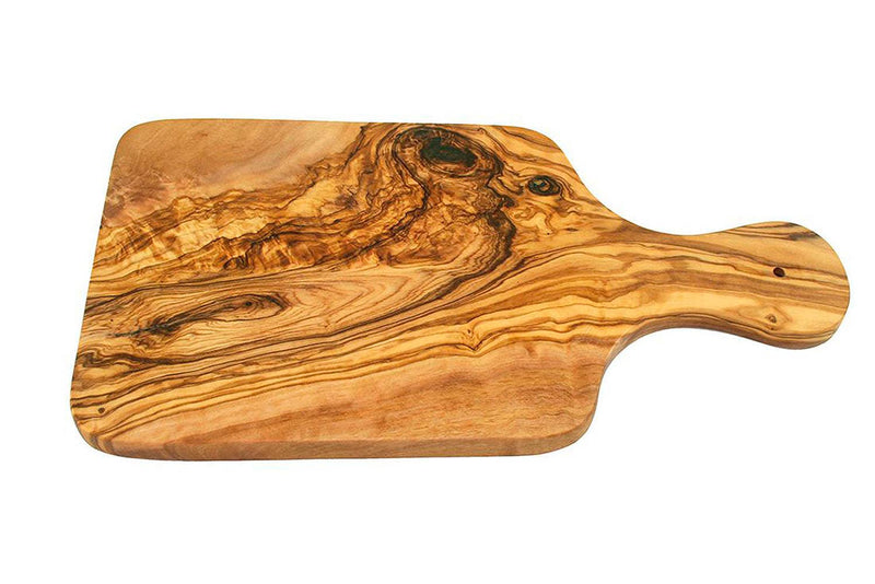 Frühstücksbrett 30 cm mit Griff aus Olivenholz
