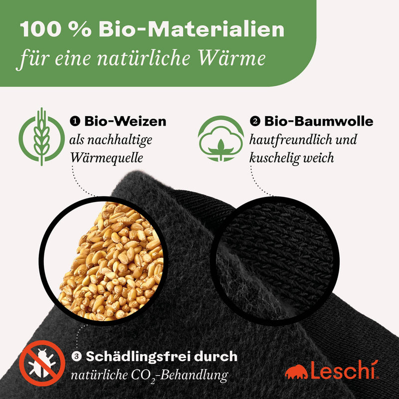 Leschi Körnerkissen für Mikrowelle, Wärmekissen Nacken-Katze