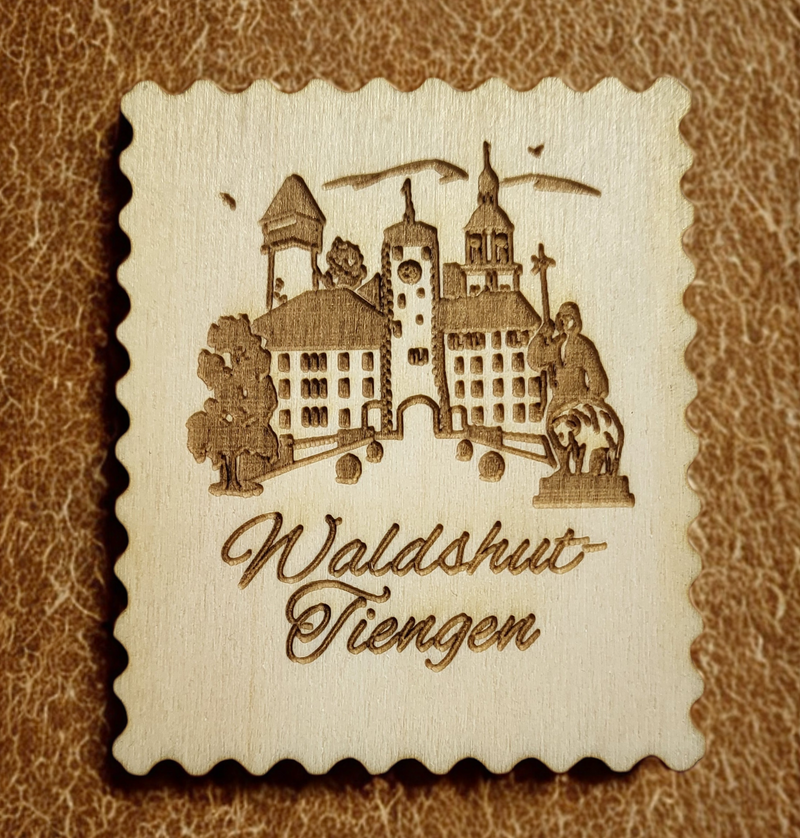 Fridge magnet Waldshut-Tiengen, 6.8 x 8.2 x 0.3 cm, poplar