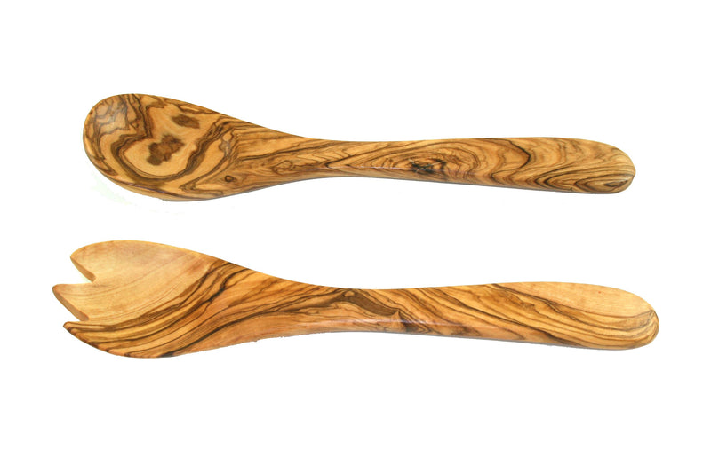 Salatbesteck KLEIN 21 cm aus Olivenholz
