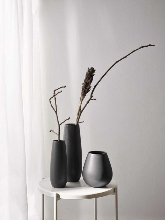 ASA vase black ceramic