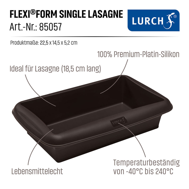 Lurch Flexiform Lasagne Single 18cm, für Ofen, Airfryer, Mikrowelle