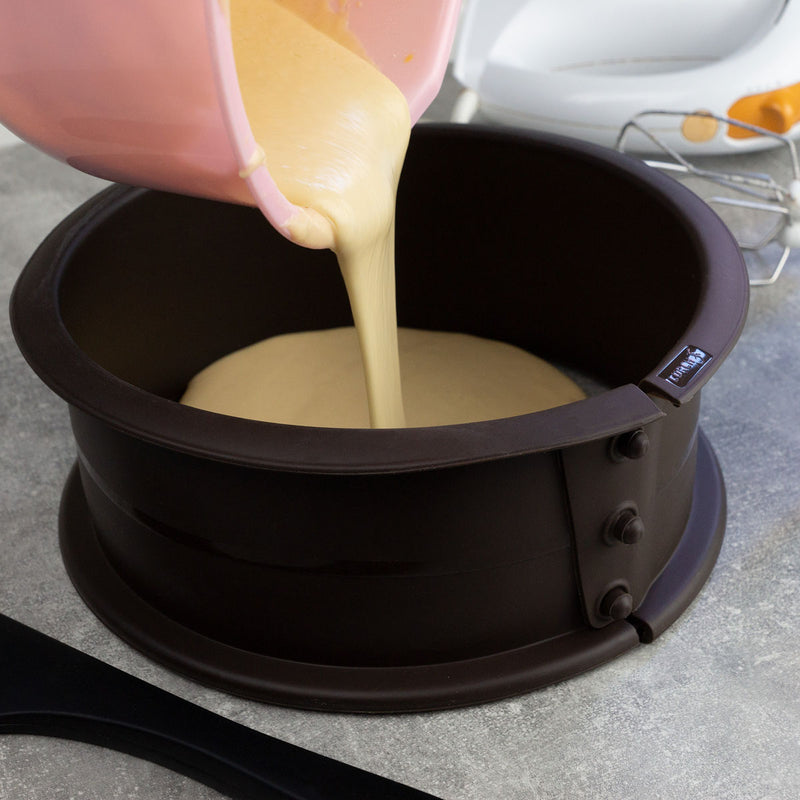 Lurch Flexiform Springform 20cm Silikon braun mit Glasboden