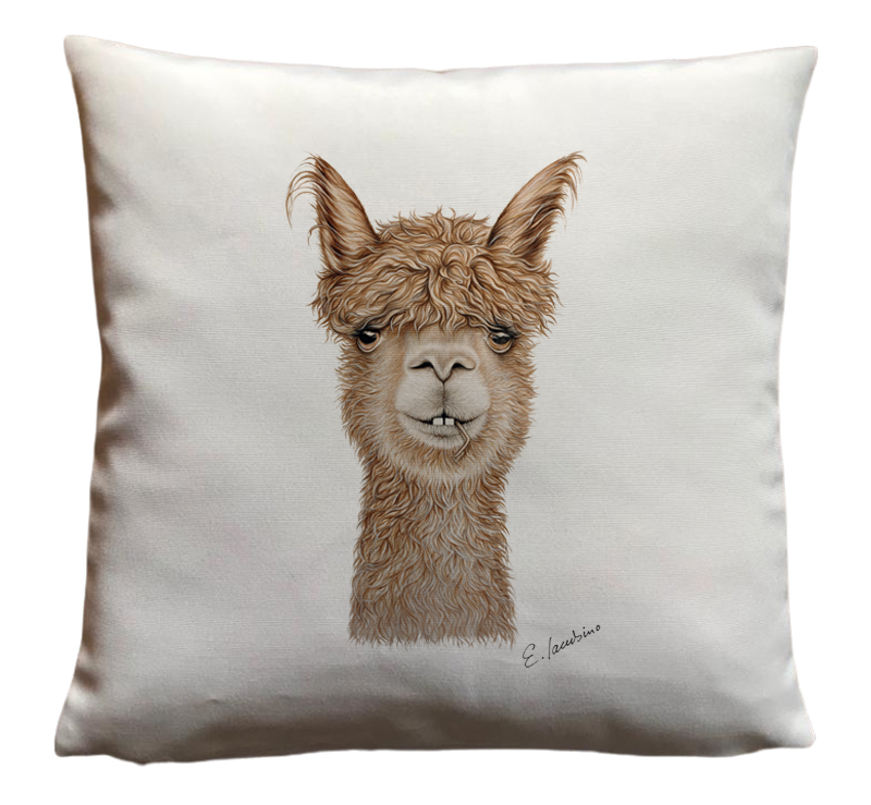 Schwarzwald Kissen leinenhaptik mit Tiermotiv, 40x40cm,