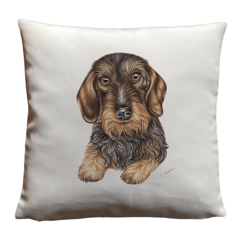 Schwarzwald Kissen leinenhaptik mit Tiermotiv, 40x40cm,