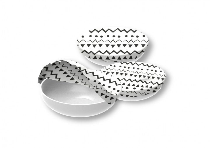 Nuts Textil Schüsselabdeckung 3er Set Ethno