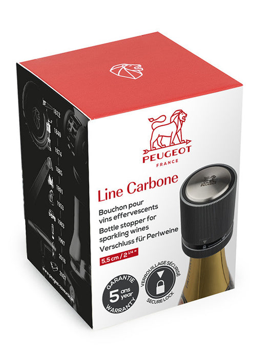 Peugeot Line Verschluss für Perlweine, carbone, 5,5 cm